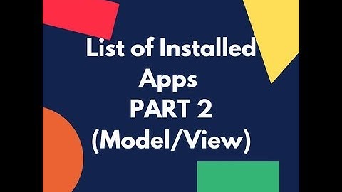 Display list of Installed Apps using ListView Android PART 2 (Coding)