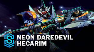 Neon Daredevil Hecarim Wild Rift Skin Spotlight