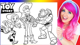 Coloring Toy Story Woody, Buzz & Jessie Disney Pixar Coloring Pages | Prismacolor Markers