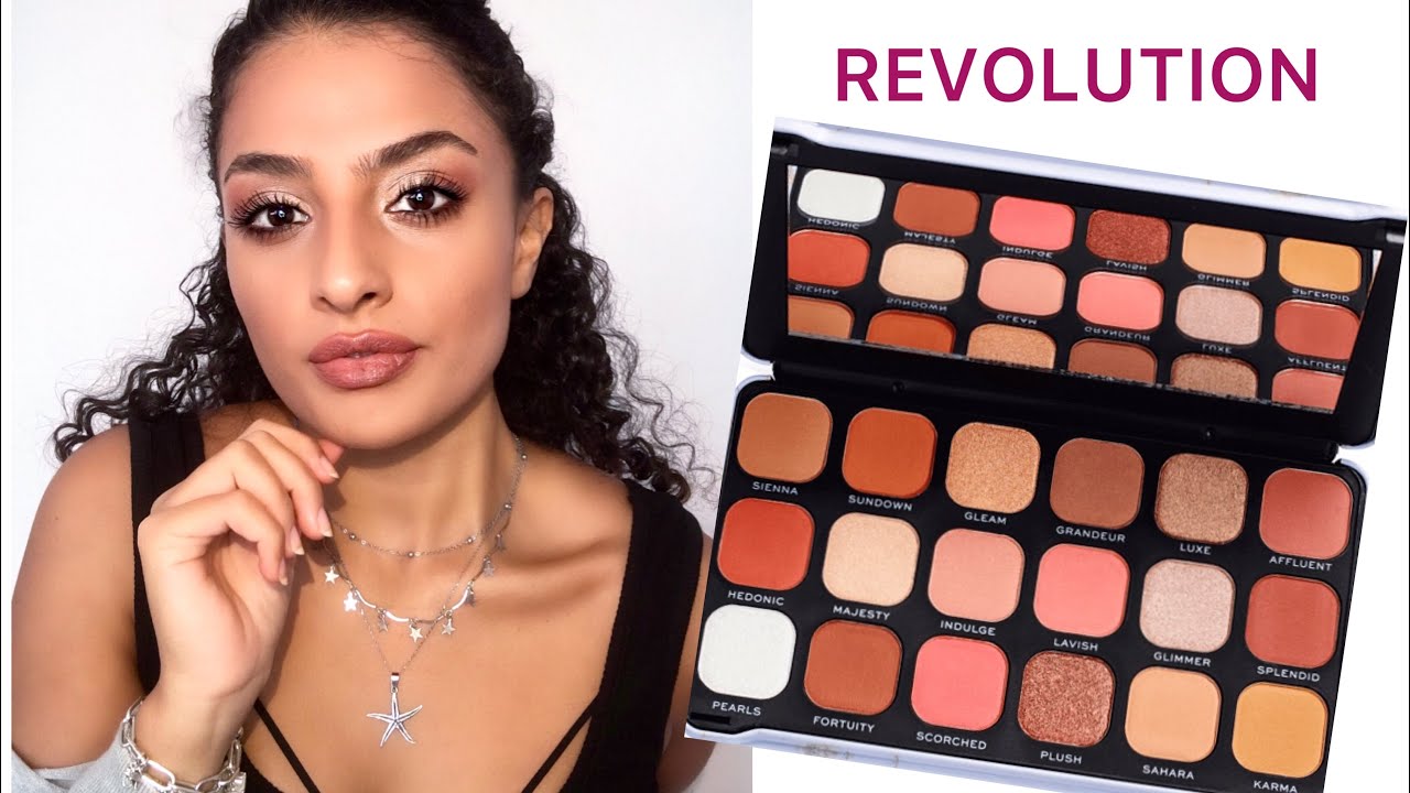 PRATİK KIZIL KAHVE MAKYAJ🍁 REVOLUTION FOREVER FLAWLESS DECADENT FAR PALETİ İNCEME 🧐