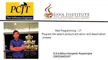 Web project Task 17 | 1st year | Semester 01 | Java Institute | Adithya Rupasinghe