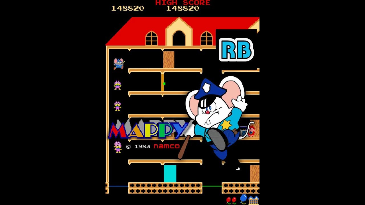 1983 [60fps] Mappy 156660pts Round18 - YouTube