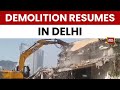 Demolition Drive Resumes Near Faiz-e-Elahi Masjid, 5 Arrested After Stone Pelting