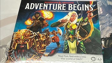 Dungeons and Dragons: Adventure Begins board game unboxing