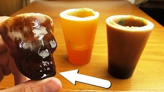 Желейные стаканы из Колы и Фанты и желатиновый ЧЕРЕП! DIY