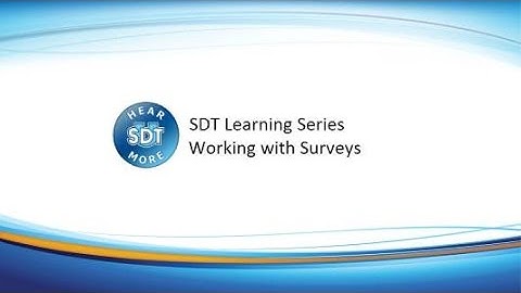 Ultranalysis Suite - Working with Surveys