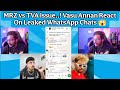 TVA vs MRZ RP ISSUE...! Vasu Annan React on MRZ Leaked WhatsApp Chats 😱 | Eaglegaming Live
