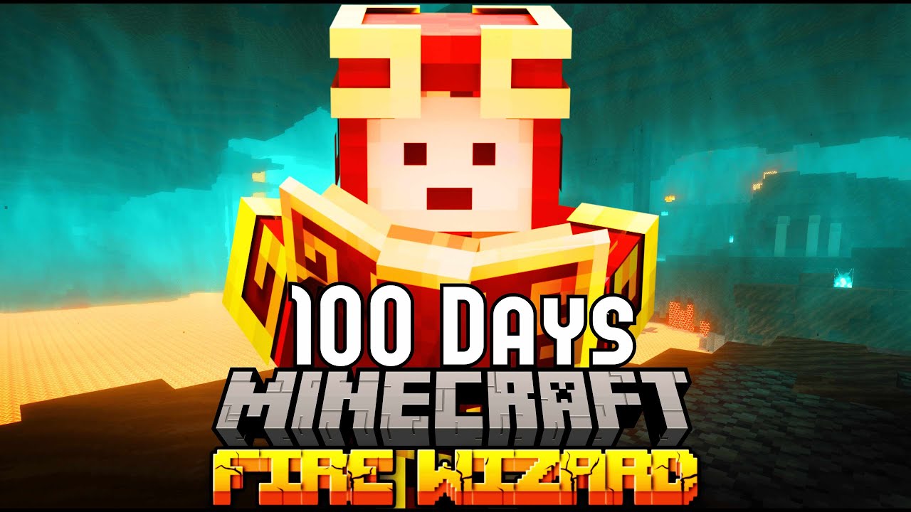 I Survived 100 Days as a FIRE WIZARD WARRIOR in ALL THE MODS!