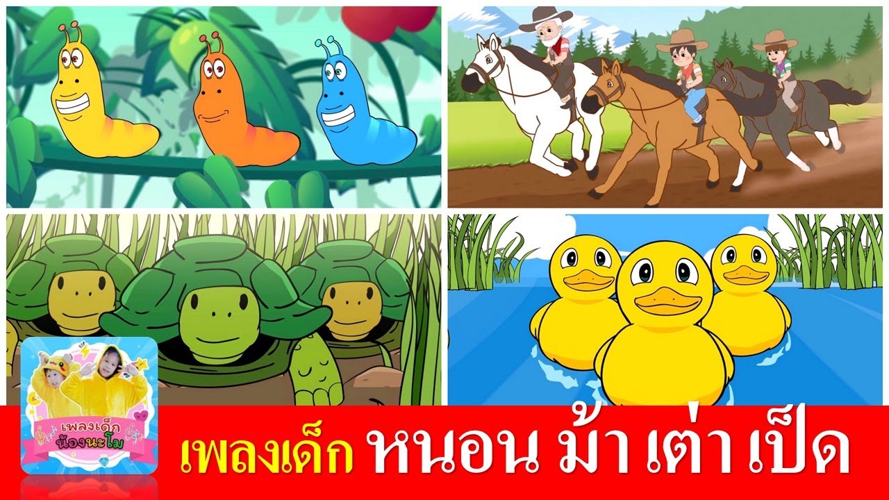 เพลงเด็ก หนอน ม้า เต่า เป็ด