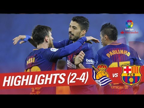 Resumen de Real Sociedad vs FC Barcelona (2-4)