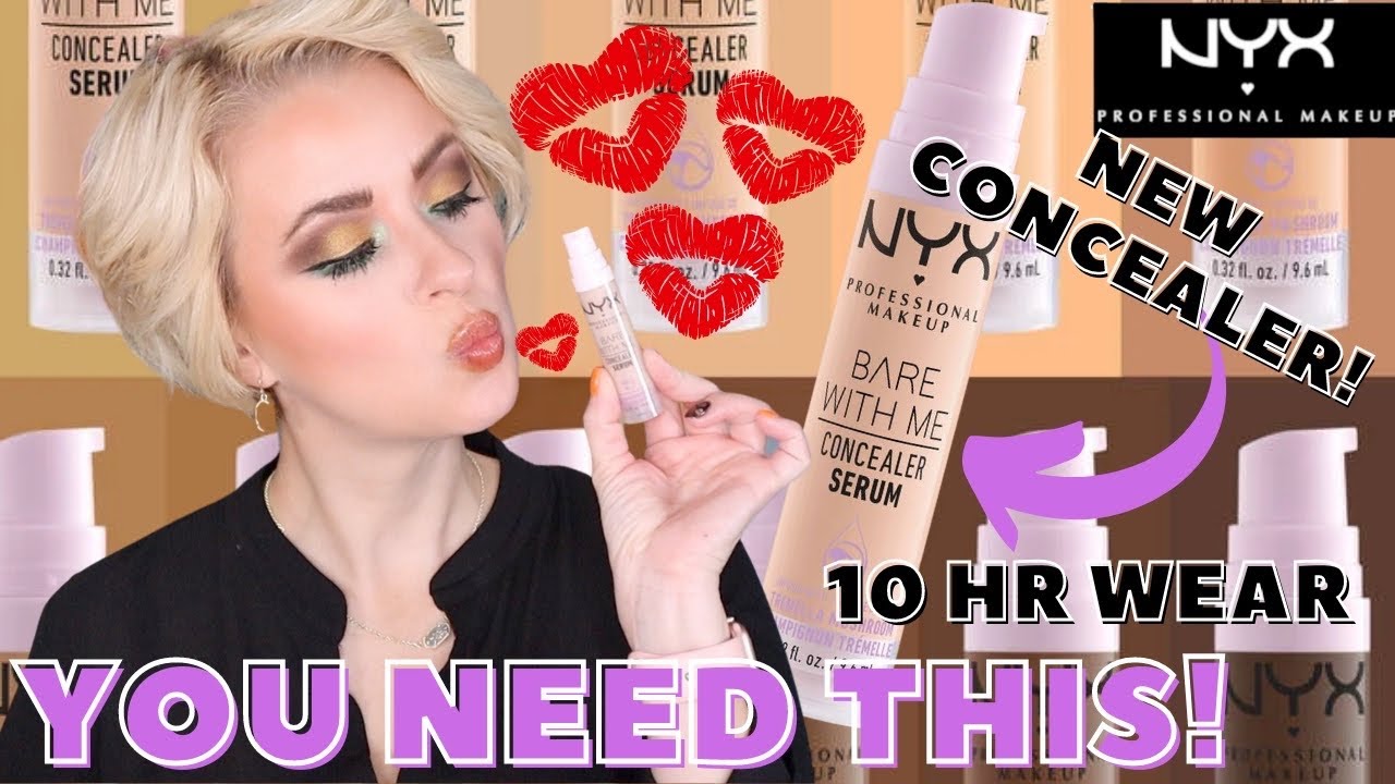 Palads Broom influenza NEW NYX Bare With Me Hydrating CONCEALER SERUM Review + Wear Test | Steff's  Beauty Stash - YouTube