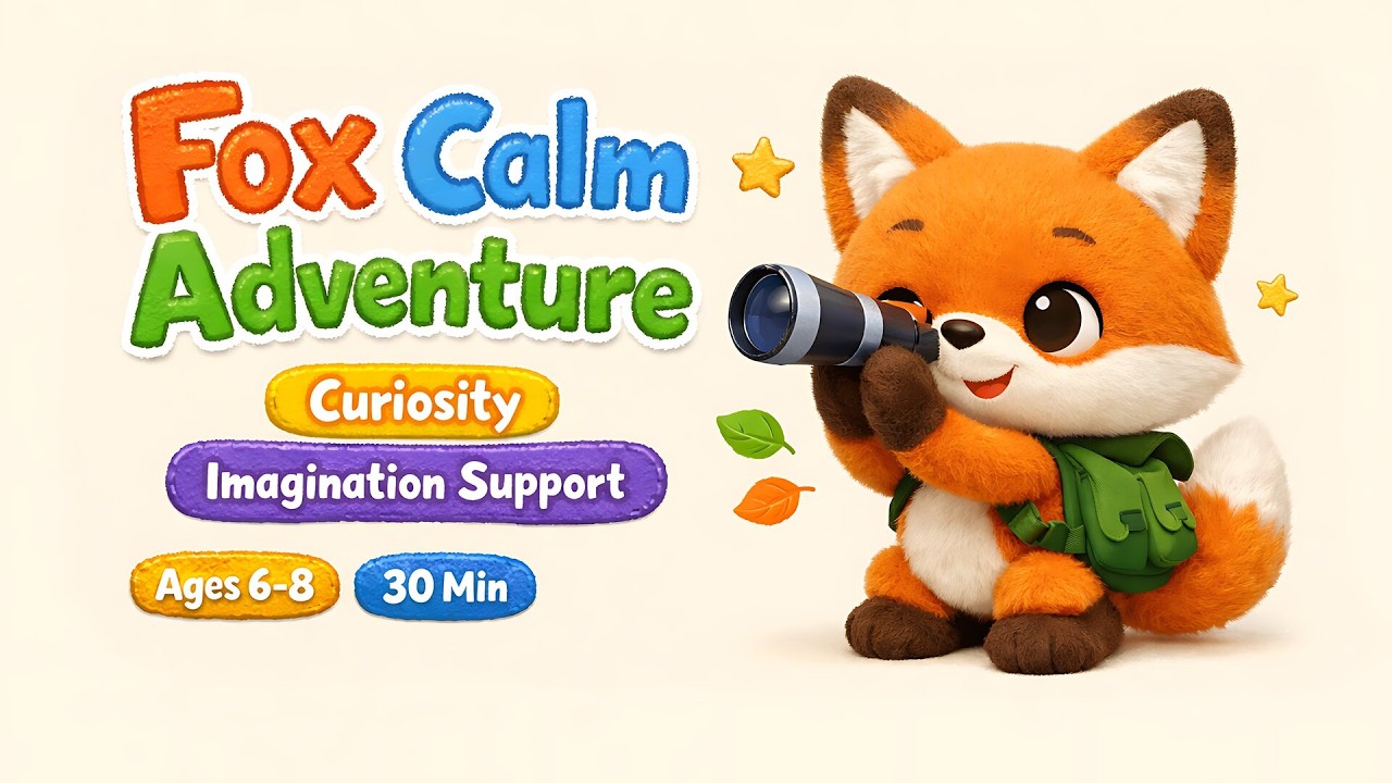 Fox Calm Adventure Music! for Kids | 30 Minutes | Curiosity & Imagination Support (Ages 6–8)