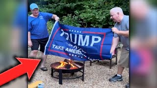 MAGA Voters BURN Trump Flags And LASH OUT At Musk