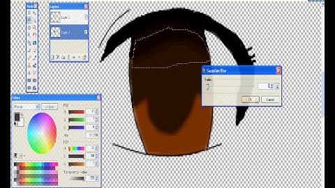 Drawing an anime eye on MS Paint and Paint.net!