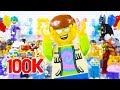 LEGO Celebration Party! STOP MOTION LEGO 100k Party with Minifigures | LEGO City | By Billy Bricks