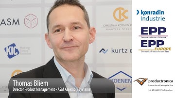 Productronica 2017   Thomas Bliem, ASM Assembly Systems GmbH & Co  KG