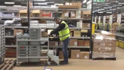 Alistair using pick trolley steps