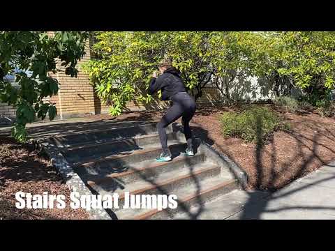 Stairs Squat Jumps