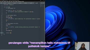 Modul 9 pemrograman dasar bahasa C (perulangan)#politeknikkampar #teknikinformatika