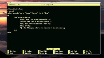 read syntax and select syntax for user input (bash scripting)
