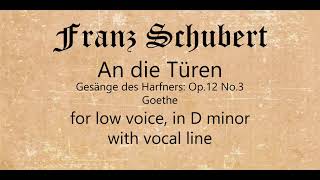 An die Türen: low voice with vocal line