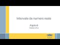 Intervale de numere reale