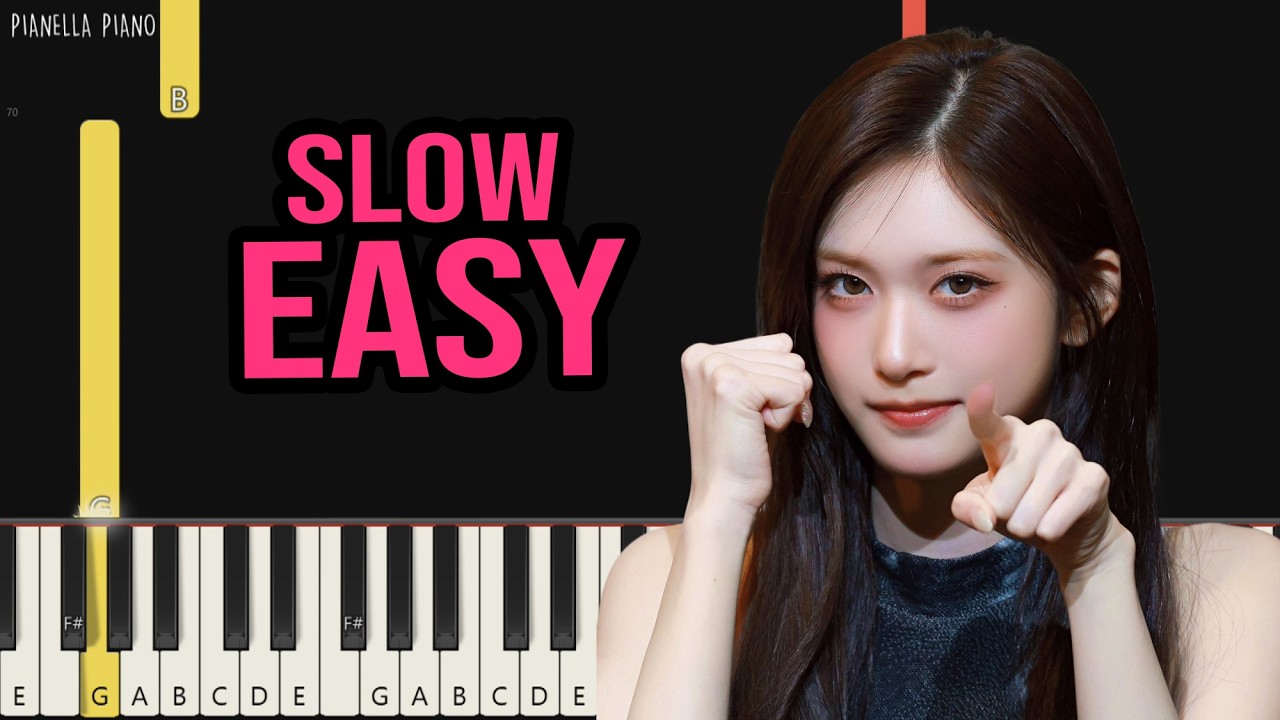 IVE - Fireworks | SLOW EASY Piano Tutorial by Pianella Piano