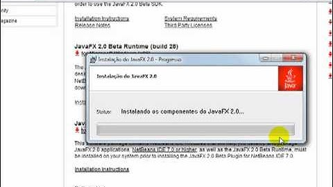 Instalação JavaFX 2.0 - Parte 1