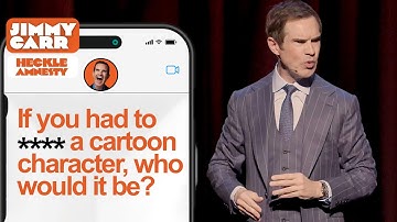 American Hecklers Outrageous Cartoon Character Question! | Jimmy Carr Crowd Work