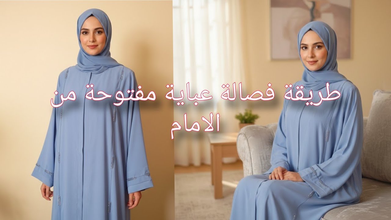 اسهل طريقة فصالة عباية مفتوحة من الامام مع شرح مفصل( الجزء الاول)