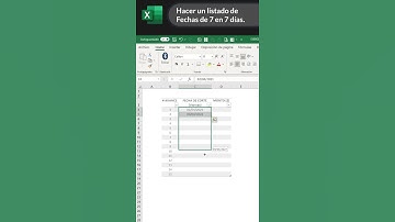 👉 Aprende en 1 MINUTO cómo crear un listado de fechas cada 7 días en Excel