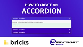 How to create an Accordion / collapsible using Bricks Builder in Wordpress