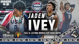 Jaden Ivey, US overcomes rising French star to win U19 basketball