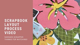 Two Page Scrapbook Layout Process Video//Into The Wild//Simple Stories//Disney's Journey of Water
