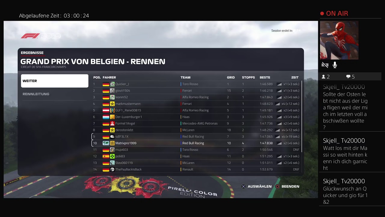 F1 2019 Belgien (Spa) Grand Prix 100 %