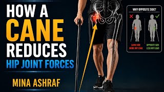 How a Cane Reduces Hip Joint Forces | Biomechanics Explained - Mina Ashraf