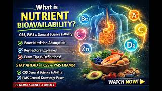 What Is Nutrient Bioavailability? Css General Science Ability By Mian Shafiq Css Gsa