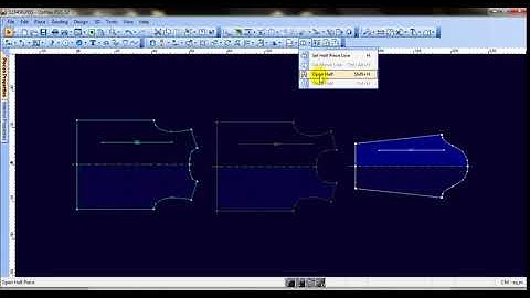 Optitex ND Open Half tool, View the piece in full mode by this tool