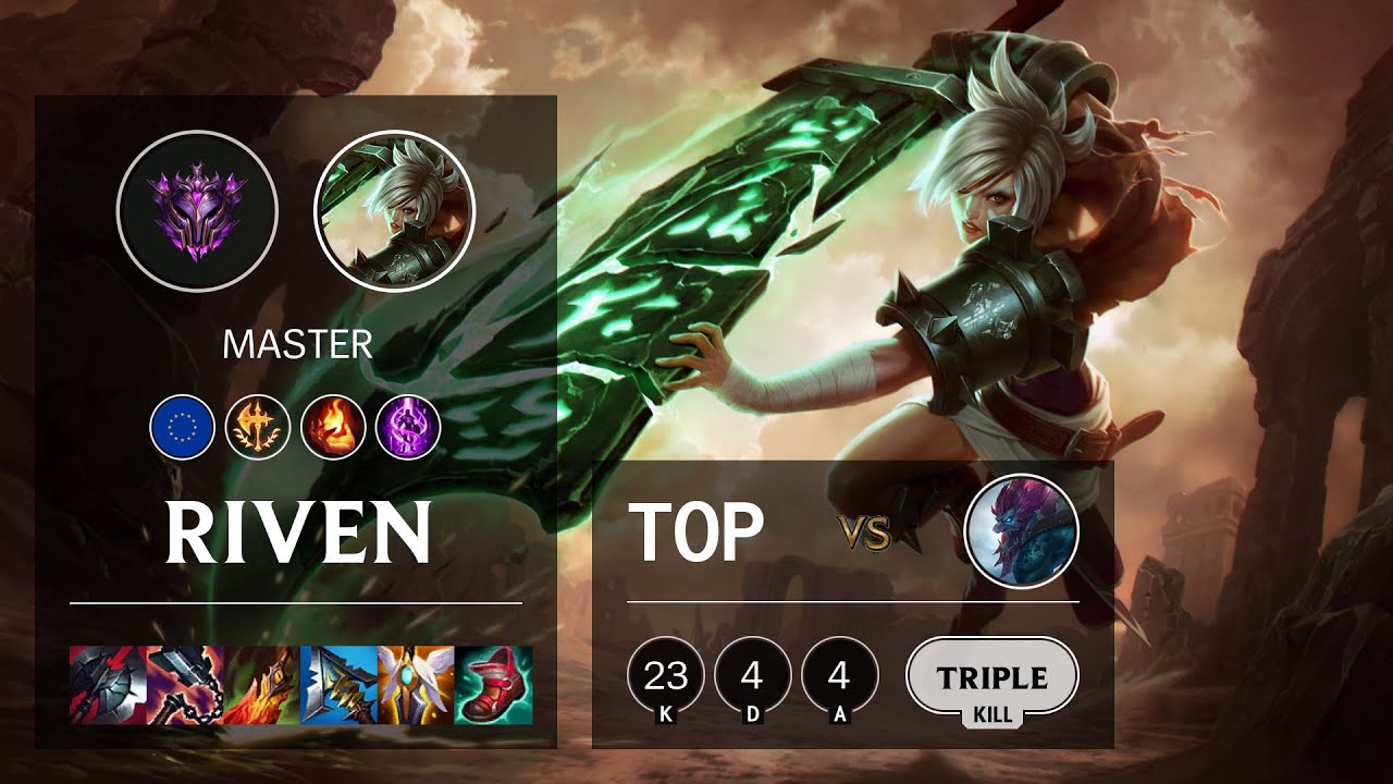 Riven Top vs Trundle - EUW Master Patch 11.24b