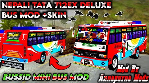 Nepali Tata 712ex Deluxe Mini Bus Mod For Bussid New Nepali Bus Mod Nepali Tata 712ex Mod