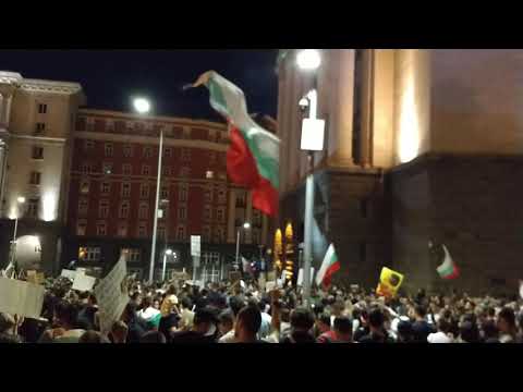 Sofia, Bulgaria -- Protest against government corruption and organized crime, 15. July 2020