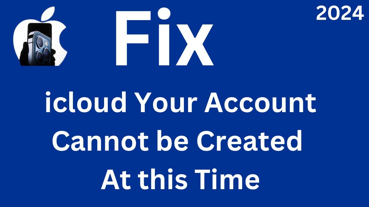 Fix Icloud Your Account Cannot Be Created At This Time Iphone iPad Fix Icloud Your Account Cannot Be Created At This Time Iphone iPad