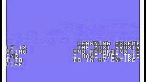 Assembly Scrolling Text