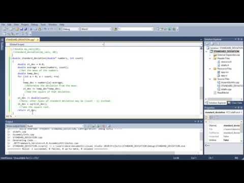 C++ Standard Deviation Program w/ Explanation