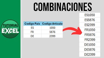 Realizar COMBINACIONES en Excel