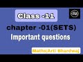 Class -11 CHAPTER -01 sets important questions