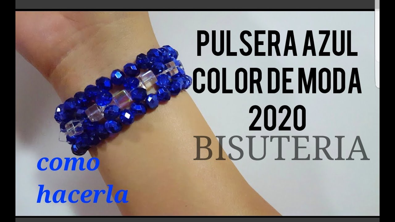 TEJER UNA PULSERA// AZUL EL COLOR DEL 2020// NBEADS.COM - YouTube