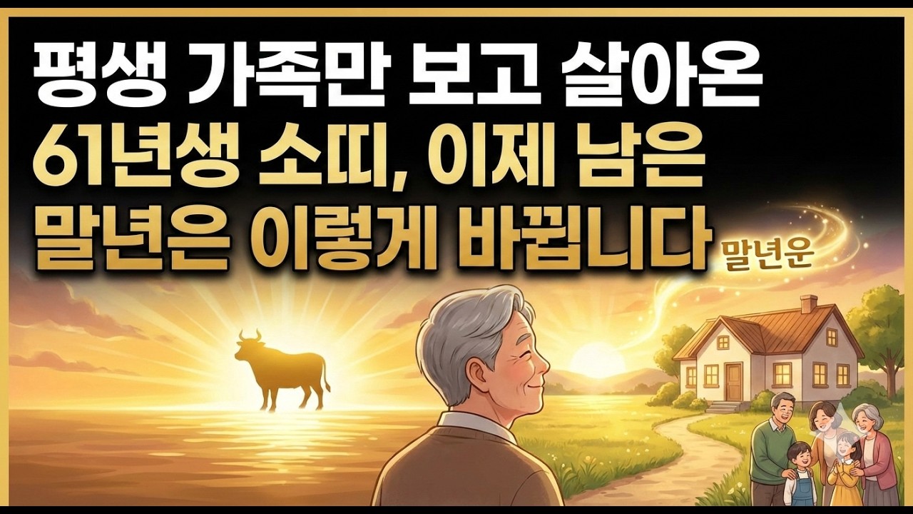 평생 가족만 보고 살아온 61년생 소띠, 이제 남은 말년운은 이렇게 바뀝니다