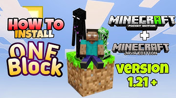 How To Download  One Block  Skyblock Map 1.21 + |  FOR MINECRAFT  PE + POJAVALAUNCHER |