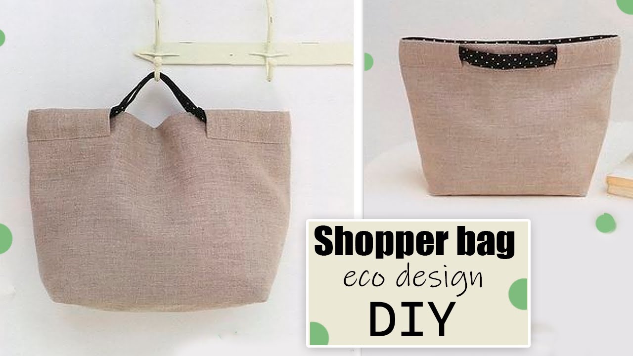 DIY Tote Bag Tutorial from Cloth Sew 🍃 Eco Design Canvas Cotton Craft. Relax ASMR Sewing